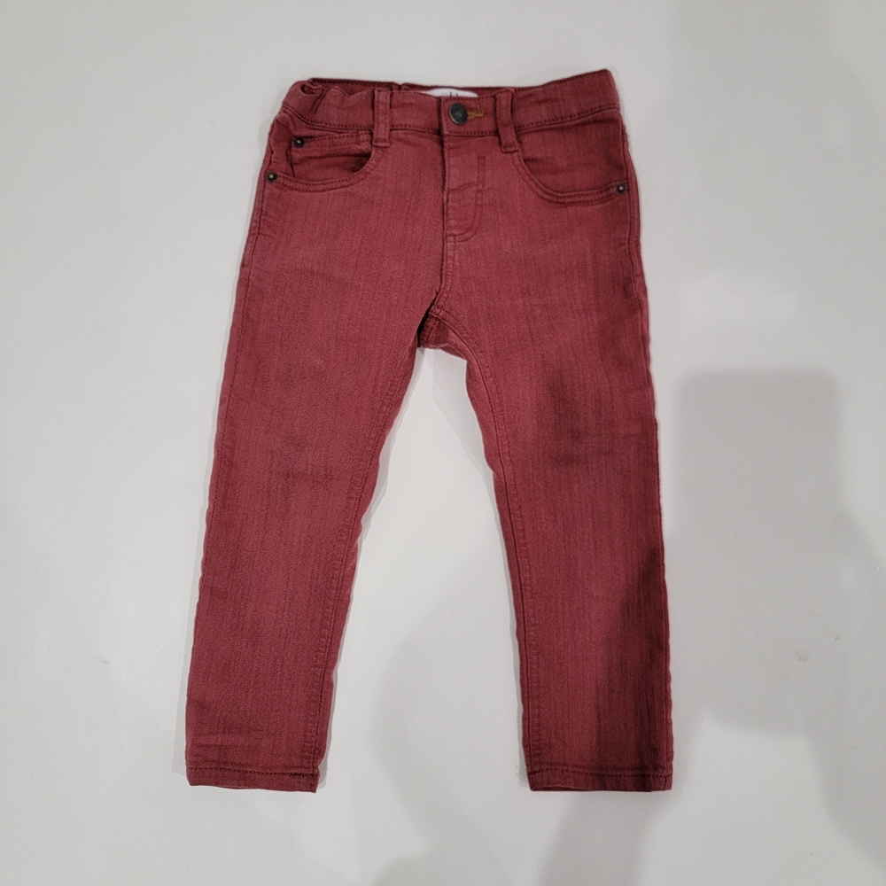 Zara Kids Dark Red Skinny Jeans Size 2-3 Years
